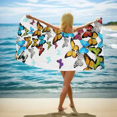 Fashion Double-Sided Terry Printed Quick-Drying Beach Towel