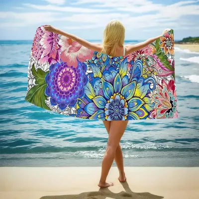 Fashion Double-Sided Terry Printed Quick-Drying Beach Towel