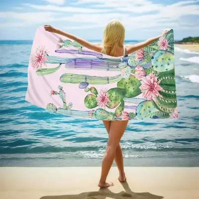 Fashion Double-Sided Terry Printed Quick-Drying Beach Towel