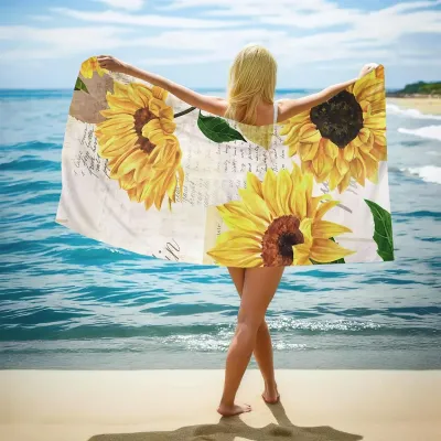 Fashion Double-Sided Terry Printed Quick-Drying Beach Towel