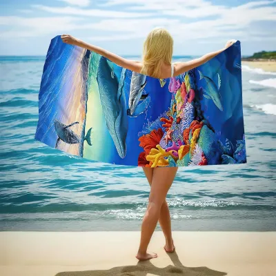 Fashion Double-Sided Terry Printed Quick-Drying Beach Towel