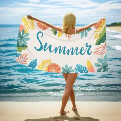 Fashion Double-Sided Terry Printed Quick-Drying Beach Towel