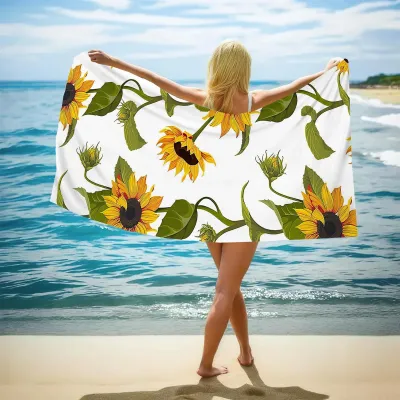 Fashion Double-Sided Terry Printed Quick-Drying Beach Towel