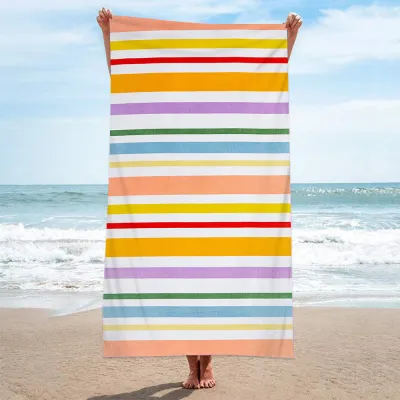 Double-Sided Terry Printed Quick-Drying Beach Towel for Women