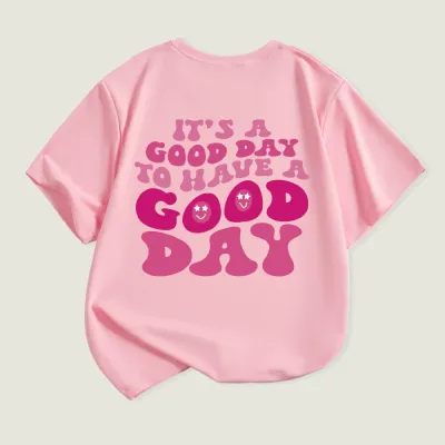 Kids Toddler Boys Girls Alphabet Print Short Sleeve T-Shirt