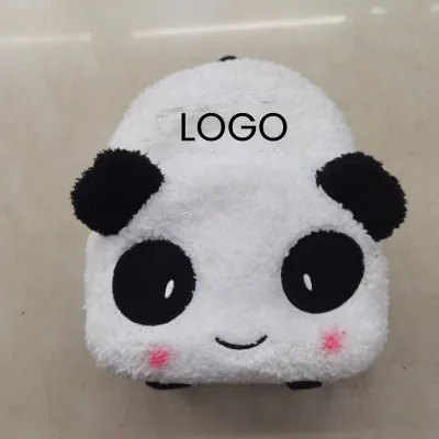 Kids Panda Plush Backpack Custom Logo Embroidery