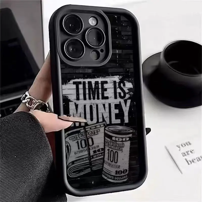 Fashion Simple Money Printed Silicone Hard Shell iPhone Case