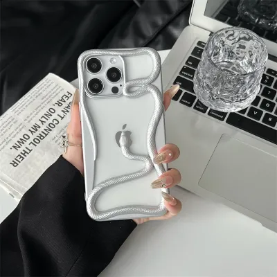 Fashion Electroplated Gloss Matte Hollow Snake TPU Iphone Case