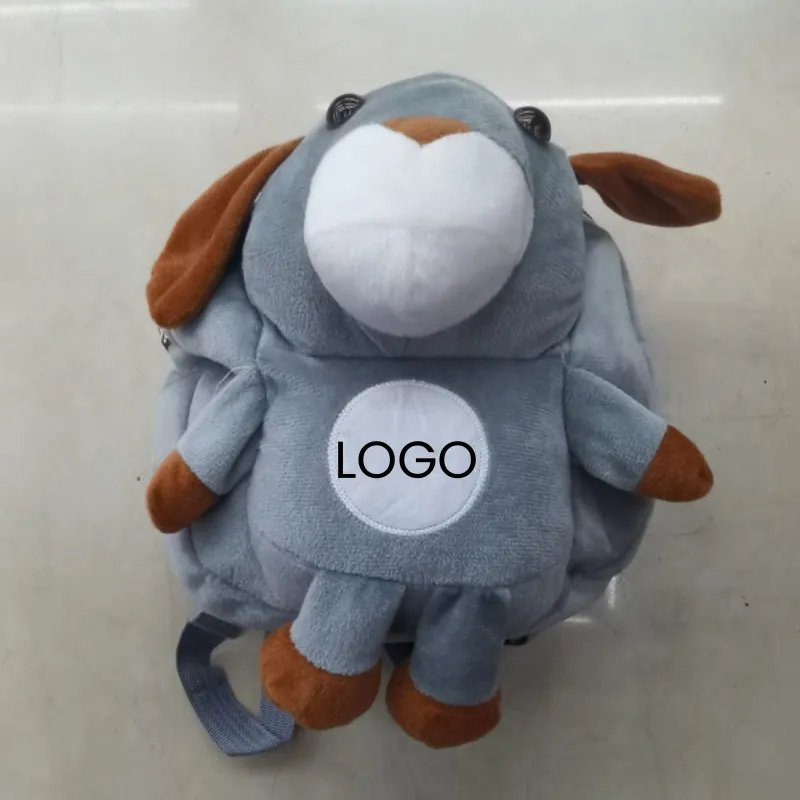 Kids Cartoon Plush Backpack Custom Logo Embroidery