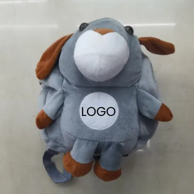 Kids Cartoon Plush Backpack Custom Logo Embroidery