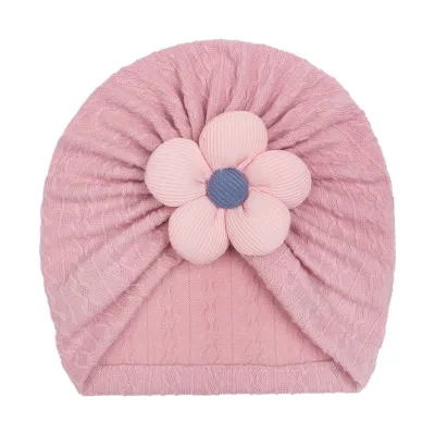 Newborn Cute Flower Turban Cap - Fashion Commuter Cloth Dome Hat