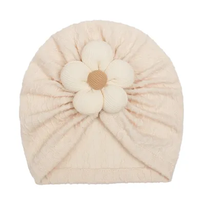Newborn Cute Flower Turban Cap - Fashion Commuter Cloth Dome Hat