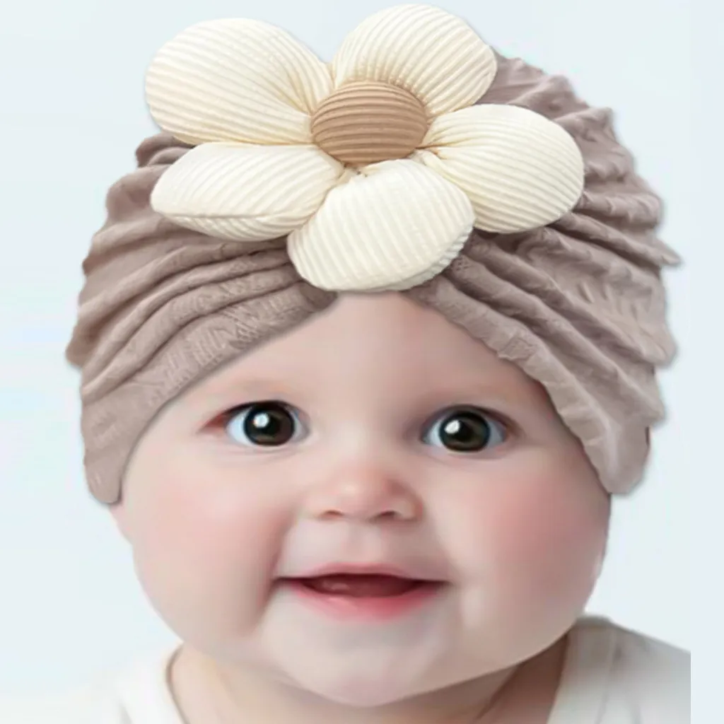 Newborn Cute Flower Turban Cap - Fashion Commuter Cloth Dome Hat