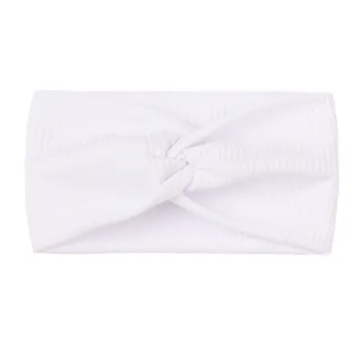 Newborn Cute Solid Color Bow Cloth Hair Band for Baby Kids Accessories