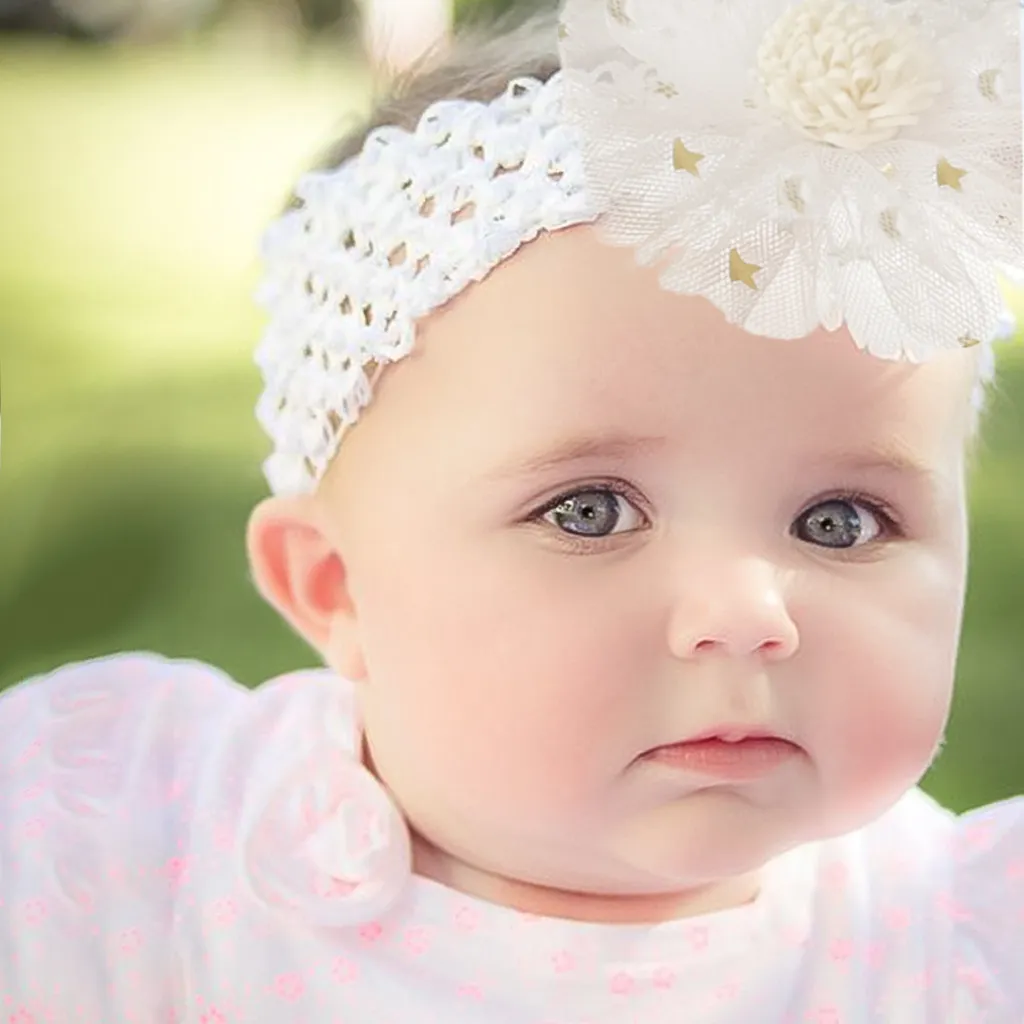 Newborn Cute Flower Cloth Hair Band for Babies