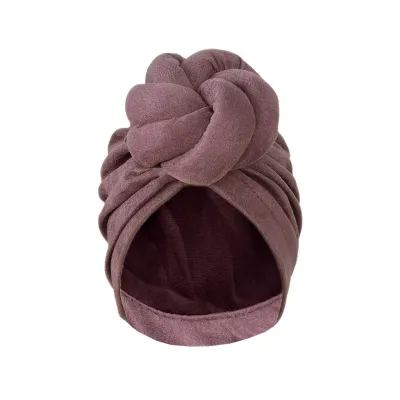 Fashion Casual Solid Color Twist Knot Hat