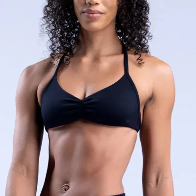 Women Sexy Solid Color Nylon Halter-Neck Yoga Sports Bra