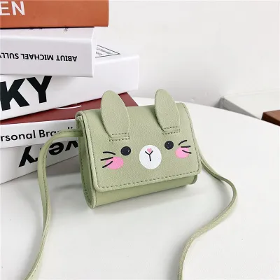Kids Cute Cartoon Rabbit Crossbody PU Bag