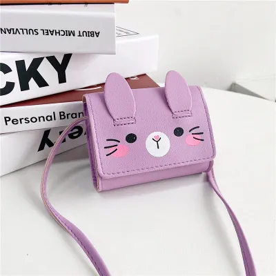 Kids Cute Cartoon Rabbit Crossbody PU Bag