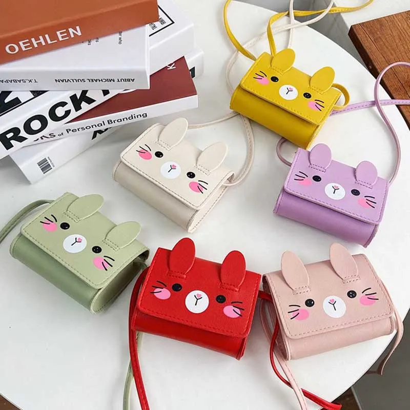 Kids Cute Cartoon Rabbit Crossbody PU Bag