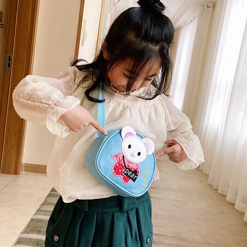 Kids Cute Cartoon PU Leather Crossbody Bag for Kindergarten