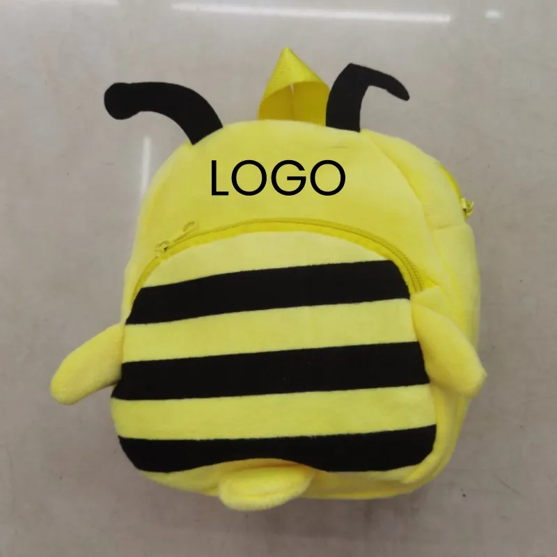Kids Bee Plush Backpack Custom Logo Embroidery