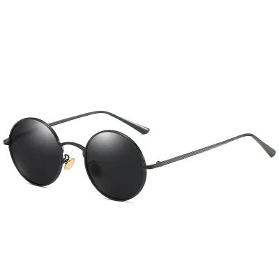 Women Fashion Retro Simple Round Frame Sunglasses Punk Personality