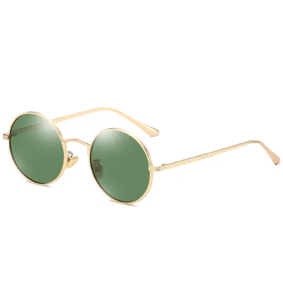 Women Fashion Retro Simple Round Frame Sunglasses Punk Personality