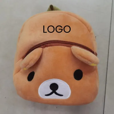 Kids Bear Plush Backpack Custom Logo Embroidery