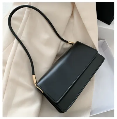 Women Fashion Casual Solid Color Small Square PU Shoulder Bag