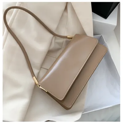 Women Fashion Casual Solid Color Small Square PU Shoulder Bag