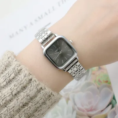 Women's Fashion Square Stainless Steel Quartz Watch