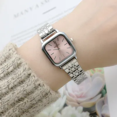 Women's Fashion Square Stainless Steel Quartz Watch