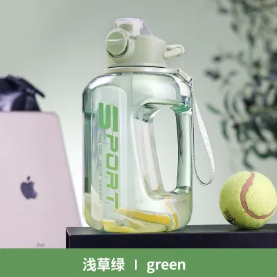 Simple Transparent Large Capacity Outdoor Sports Water Cup with Lanyard