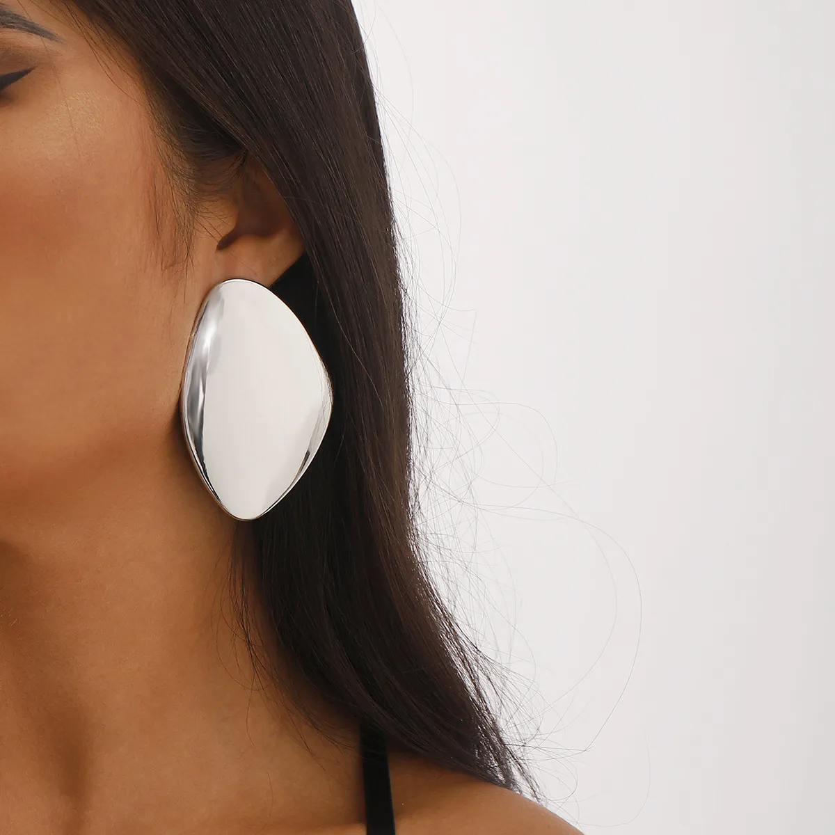 Women Fashion Exaggerated Geometric Irregular Cobblestone Earrings