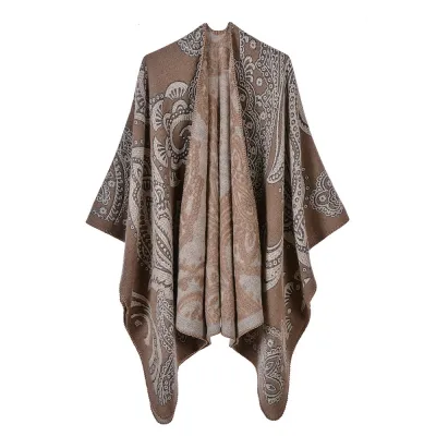 Women's Fashion Casual Geometric Floral Patterned Long Warm Shawl Scarf