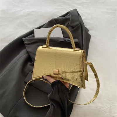 Women Casual Retro Stone Pattern Small Square PU Shoulder Bag
