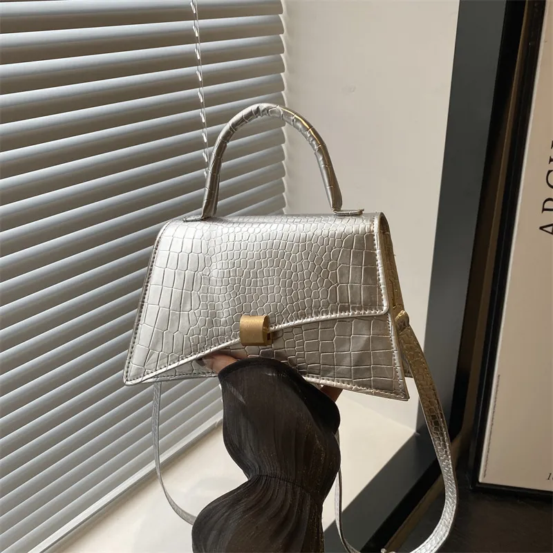 Women Casual Retro Stone Pattern Small Square PU Shoulder Bag