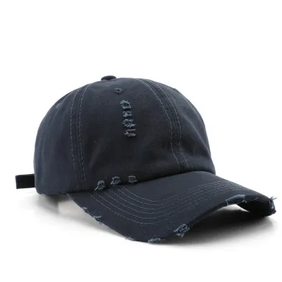Fashion Retro Solid Color Worn-Out Cotton Baseball Cap