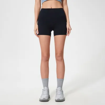 Women Casual Solid Color Stretch Yoga Slim Fit Shorts