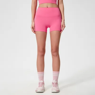 Women Casual Solid Color Stretch Yoga Slim Fit Shorts