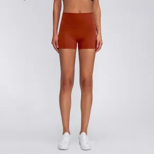 Women Casual Solid Color Stretch Yoga Slim Fit Shorts