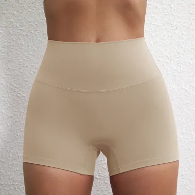 Women Casual Solid Color Soft Yoga Sports Shorts