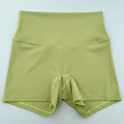 Women Casual Solid Color Soft Yoga Sports Shorts