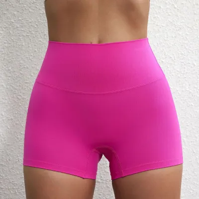 Women Casual Solid Color Soft Yoga Sports Shorts