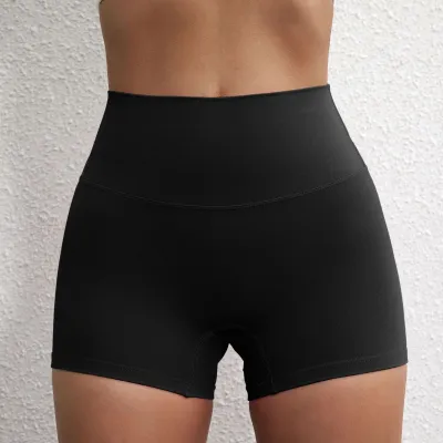 Women Casual Solid Color Soft Yoga Sports Shorts