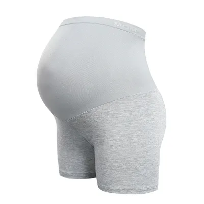 Fashion Solid Color Maternity Thin Breathable High Waist Shorts