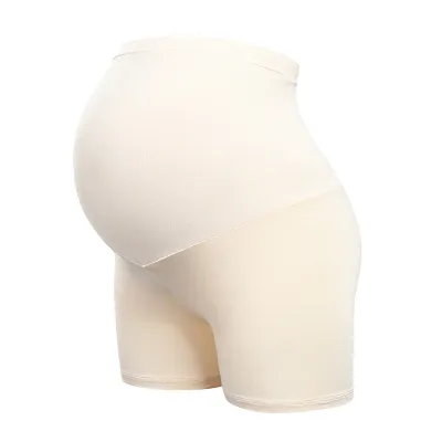 Fashion Solid Color Maternity Thin Breathable High Waist Shorts