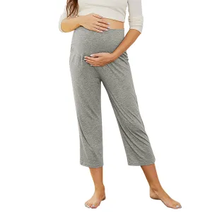 Pregnant Women Casual Solid Color Slim-Fit Yoga Pants