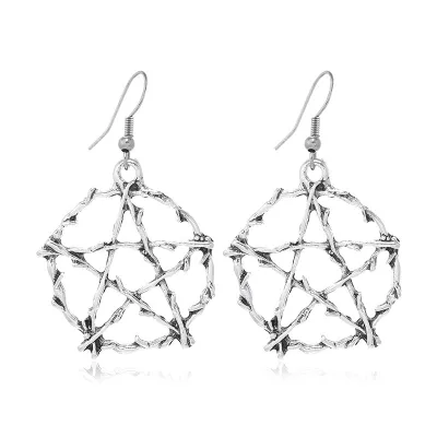 Women's Simple Retro Gothic Alloy Snake Cross Earrings